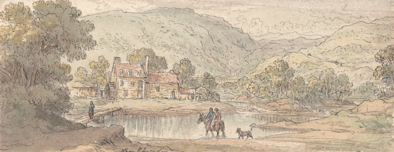 Brodit potok v horském údolí od James Duffield Harding