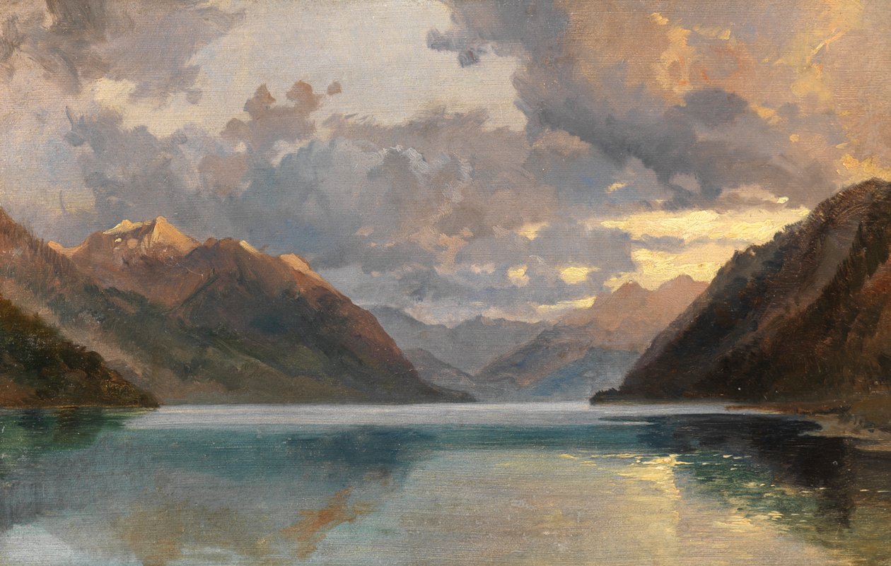 Lucernské jezero (olej na papíře) od James Duffield Harding