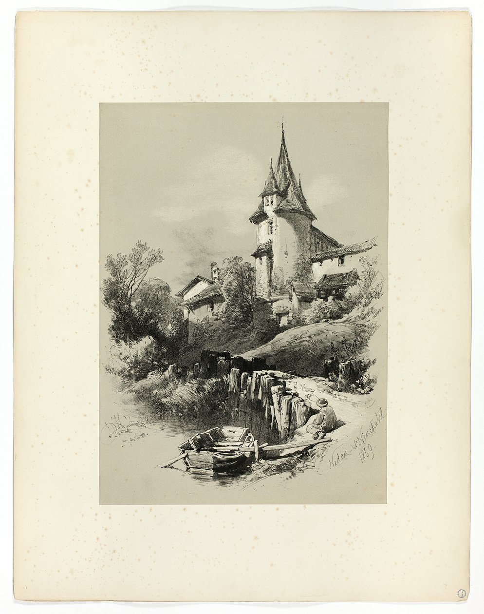 Nidan W. Neuchatel, z Malebných výběrů od James Duffield Harding