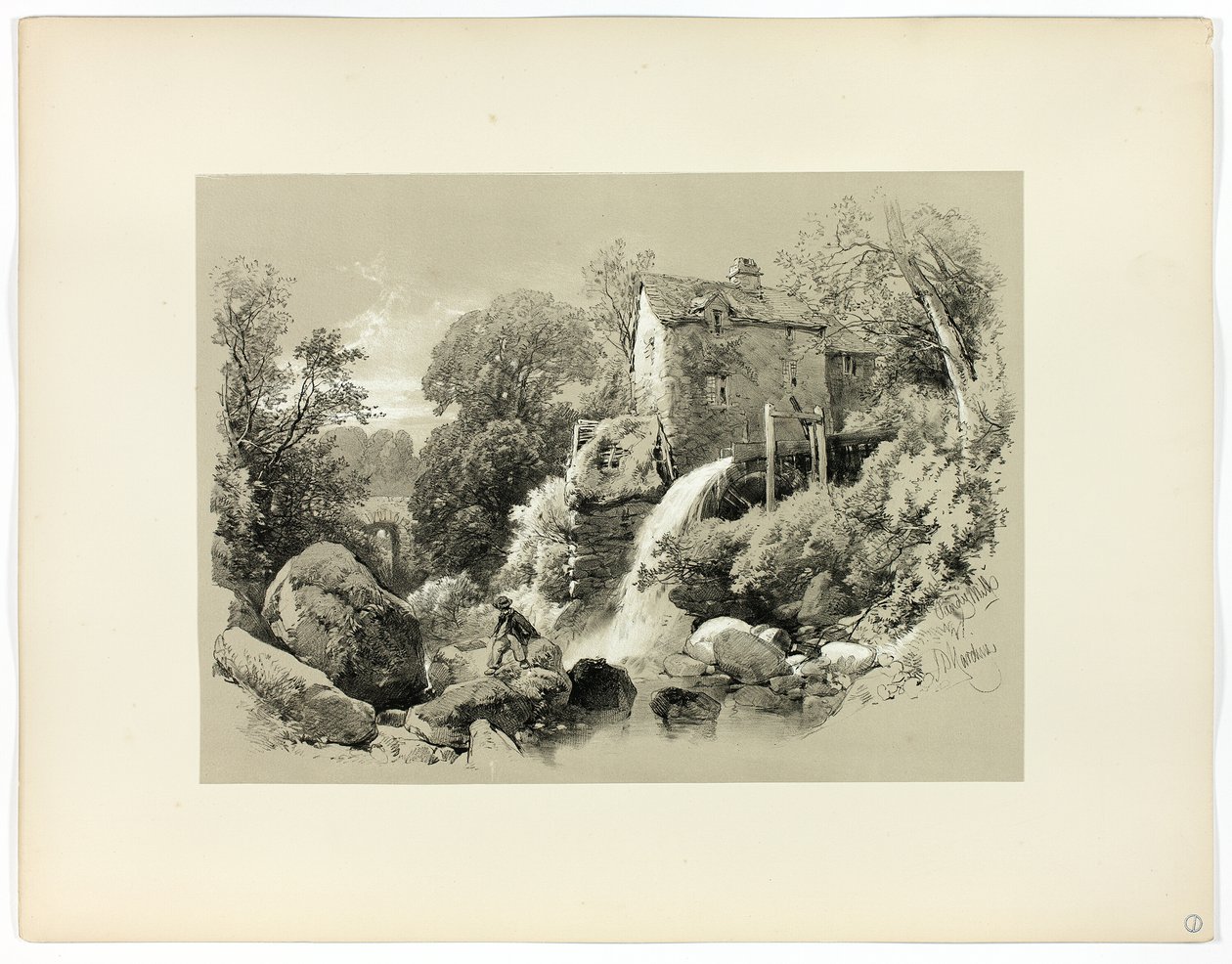 Pandy Mill, z Malebných výběrů od James Duffield Harding