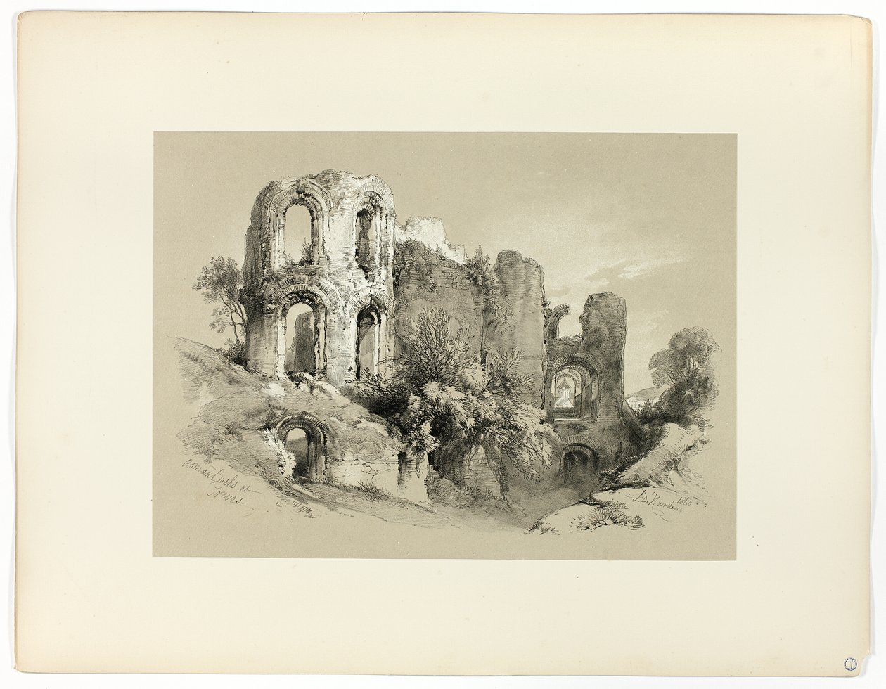 Římské lázně v Treves, z malebného výběru od James Duffield Harding
