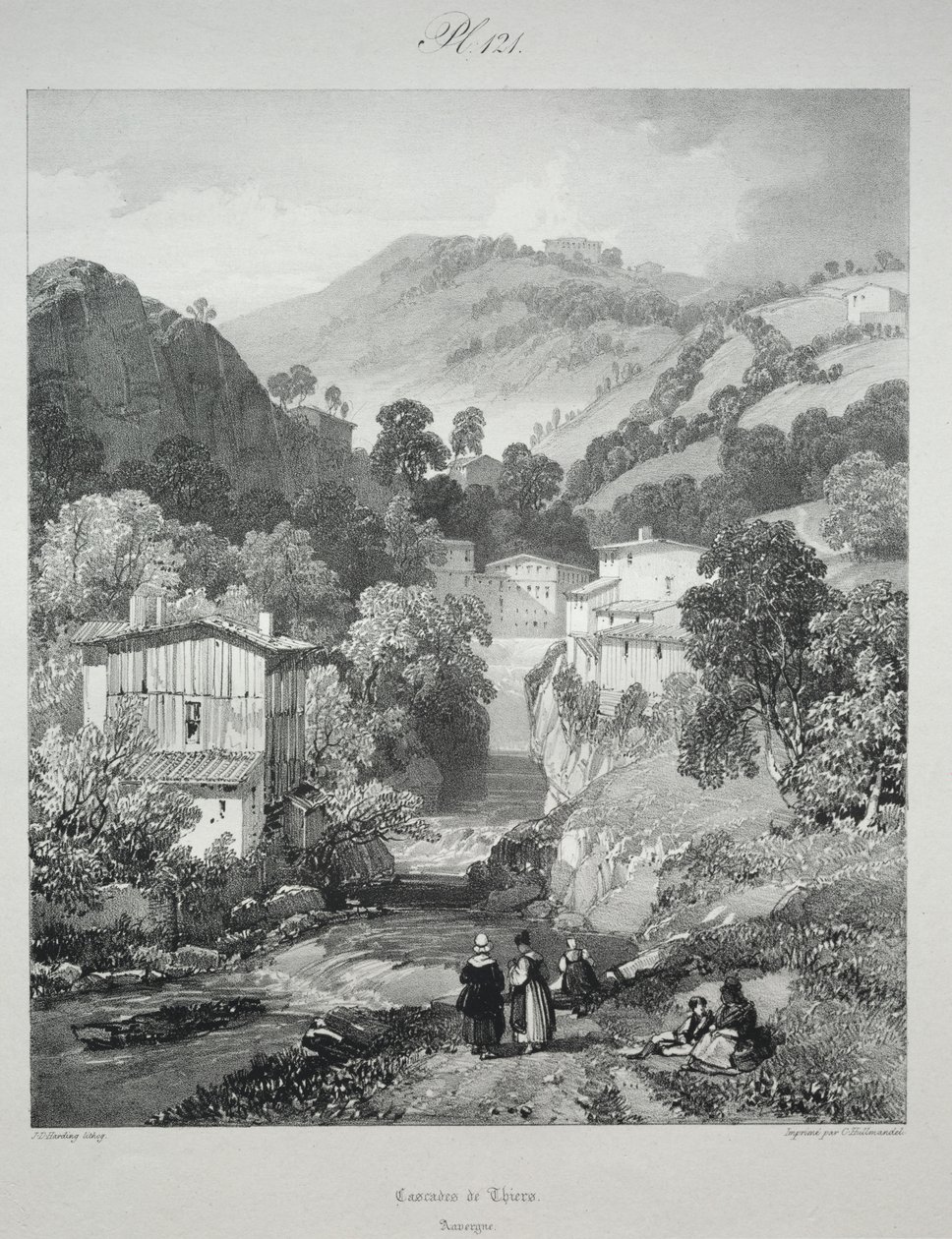 Malebné a romantické cesty starověkou Francií. Auvergne..., 1825. od James Duffield Harding