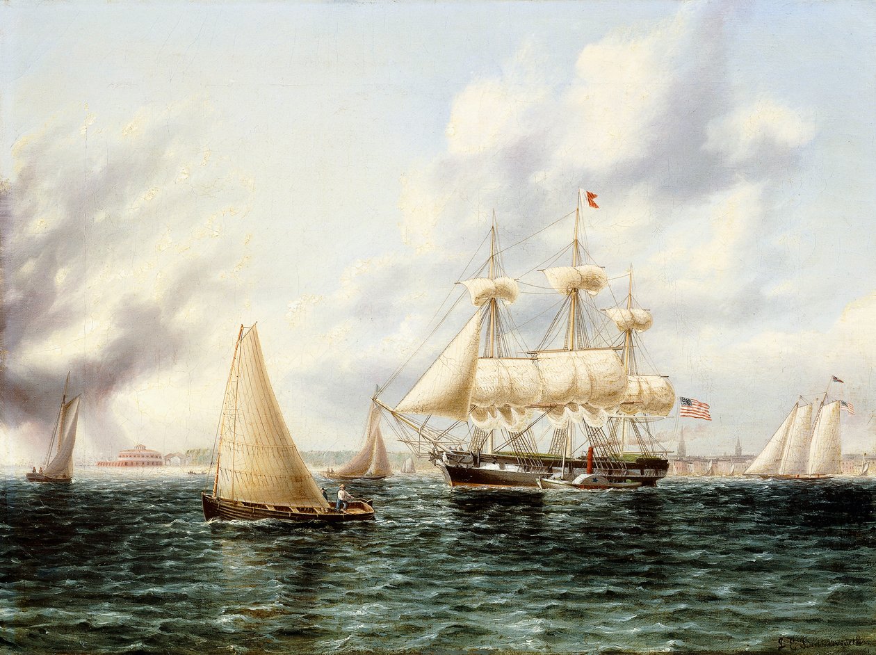 New York Harbour, od James E. Buttersworth