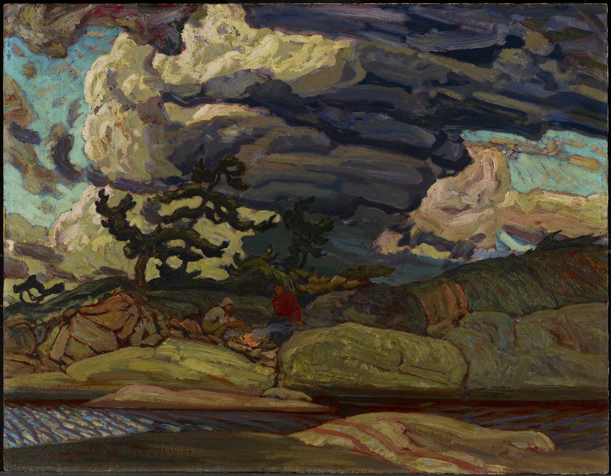 The Elements, 1916 (olej na dřevovláknité desce) od James Edward Hervey Macdonald