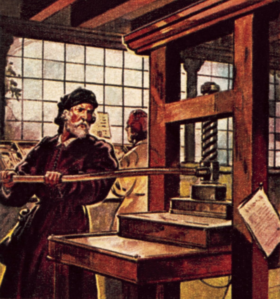 Caxtonův tiskařský lis od James Edwin McConnell