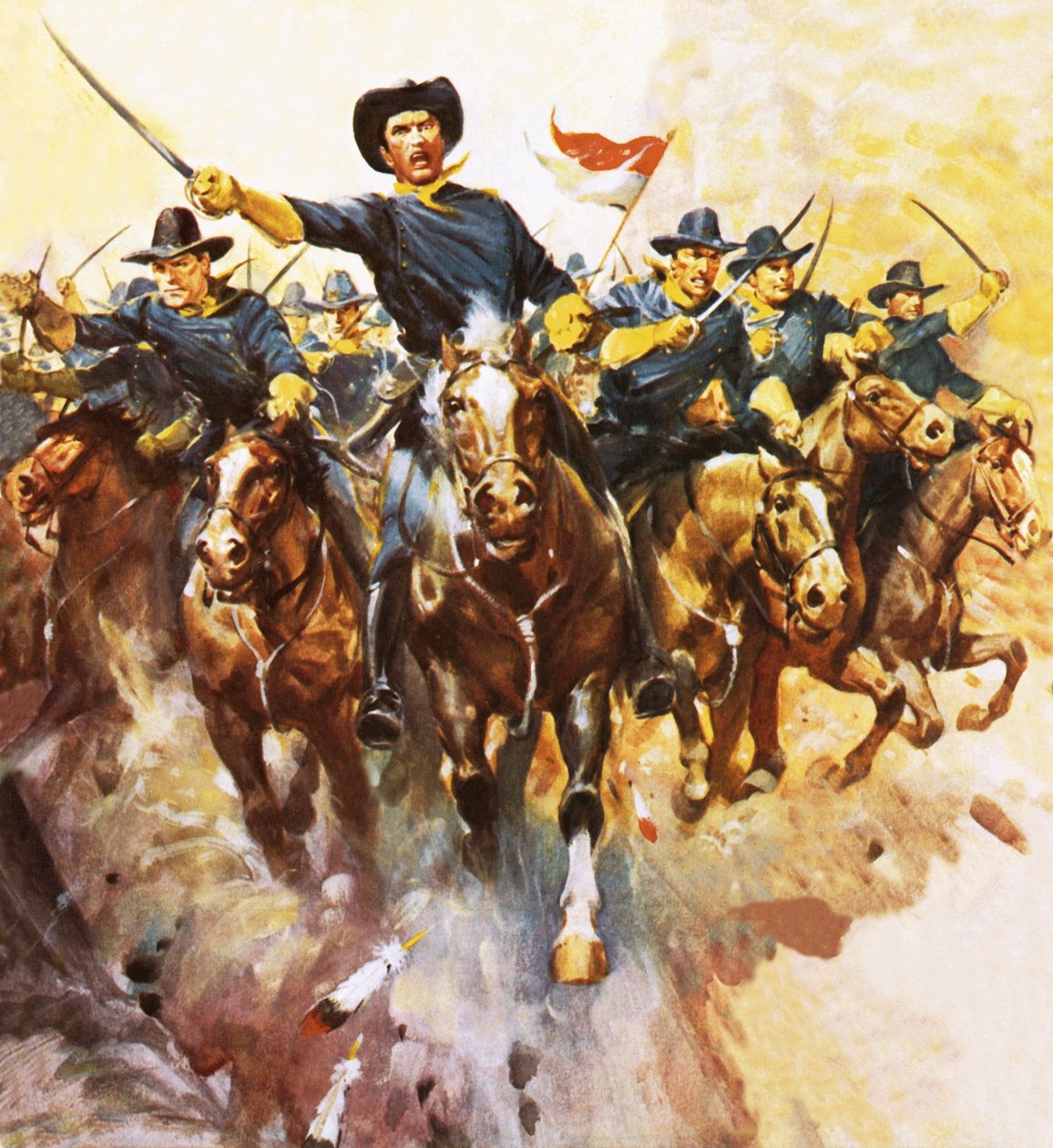 Přepadení americké kavalerie od James Edwin McConnell