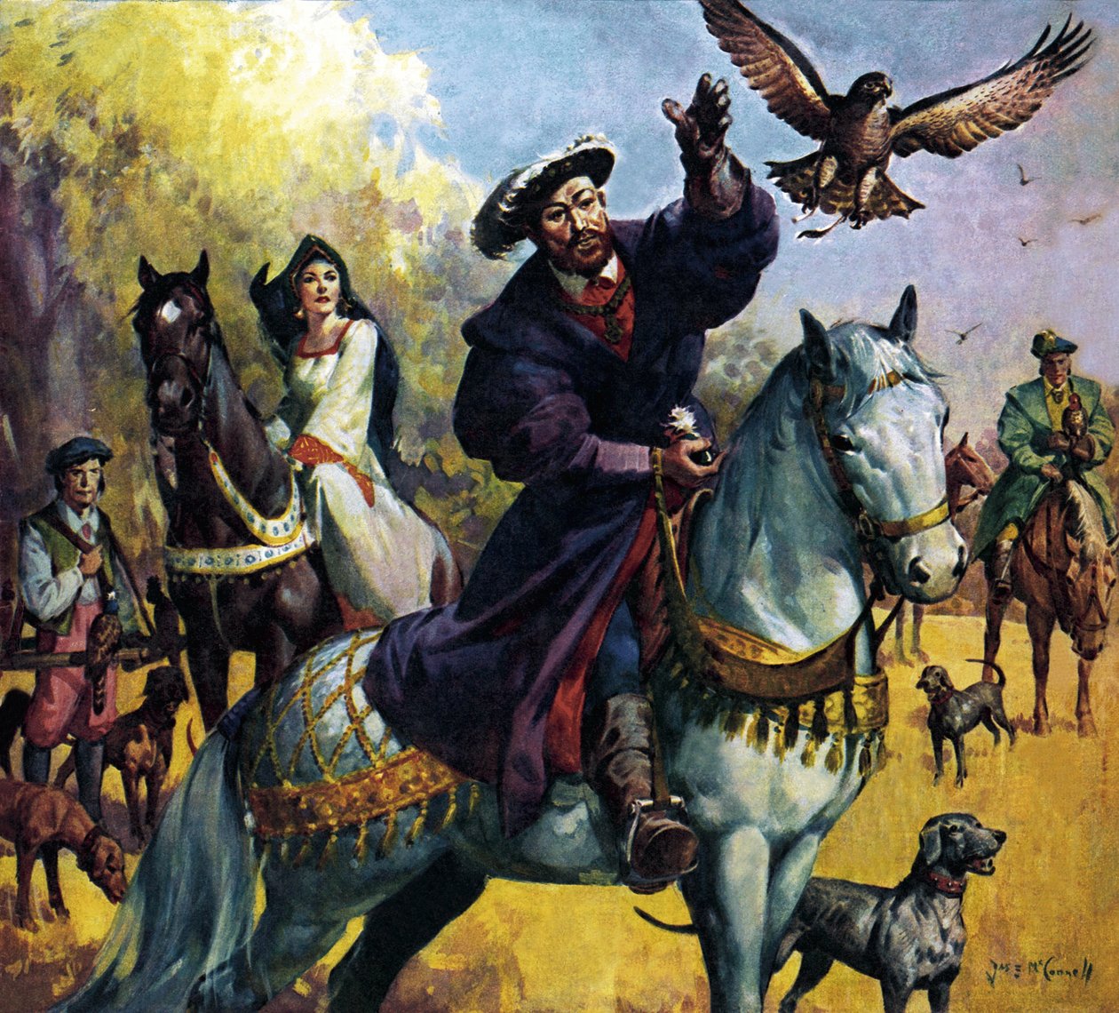 Jindřich VIII. a Anna Boleynová od James Edwin McConnell