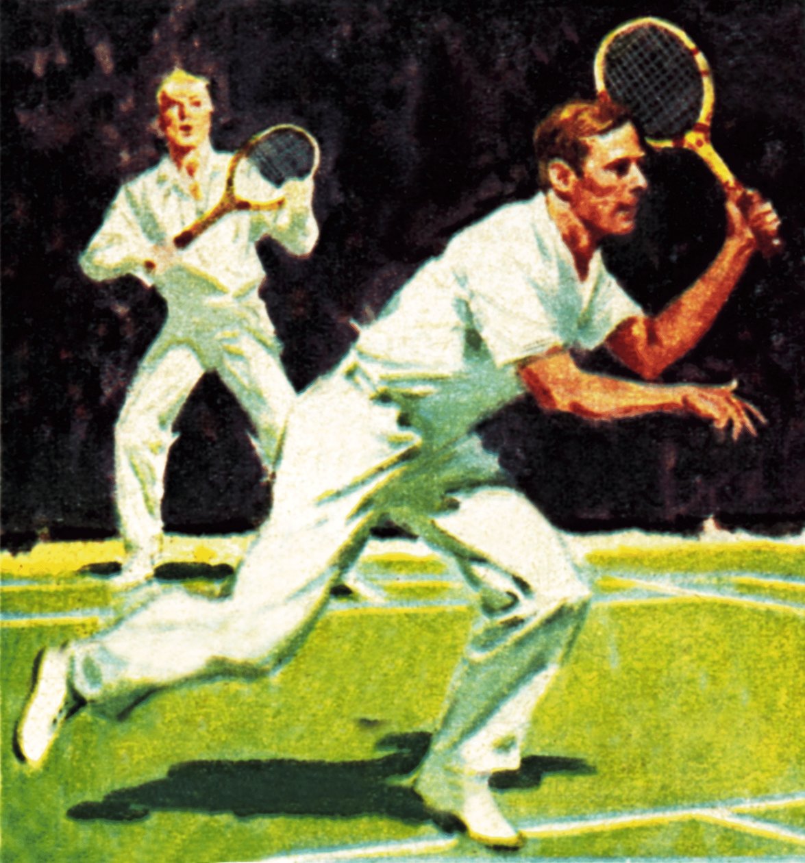 Král Jiří VI. hrál v roce 1926 ve Wimbledonu mužskou čtyřhru. od James Edwin McConnell