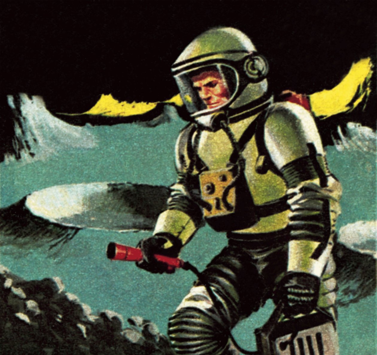 Člověk na Měsíci podle představ z roku 1964 od James Edwin McConnell
