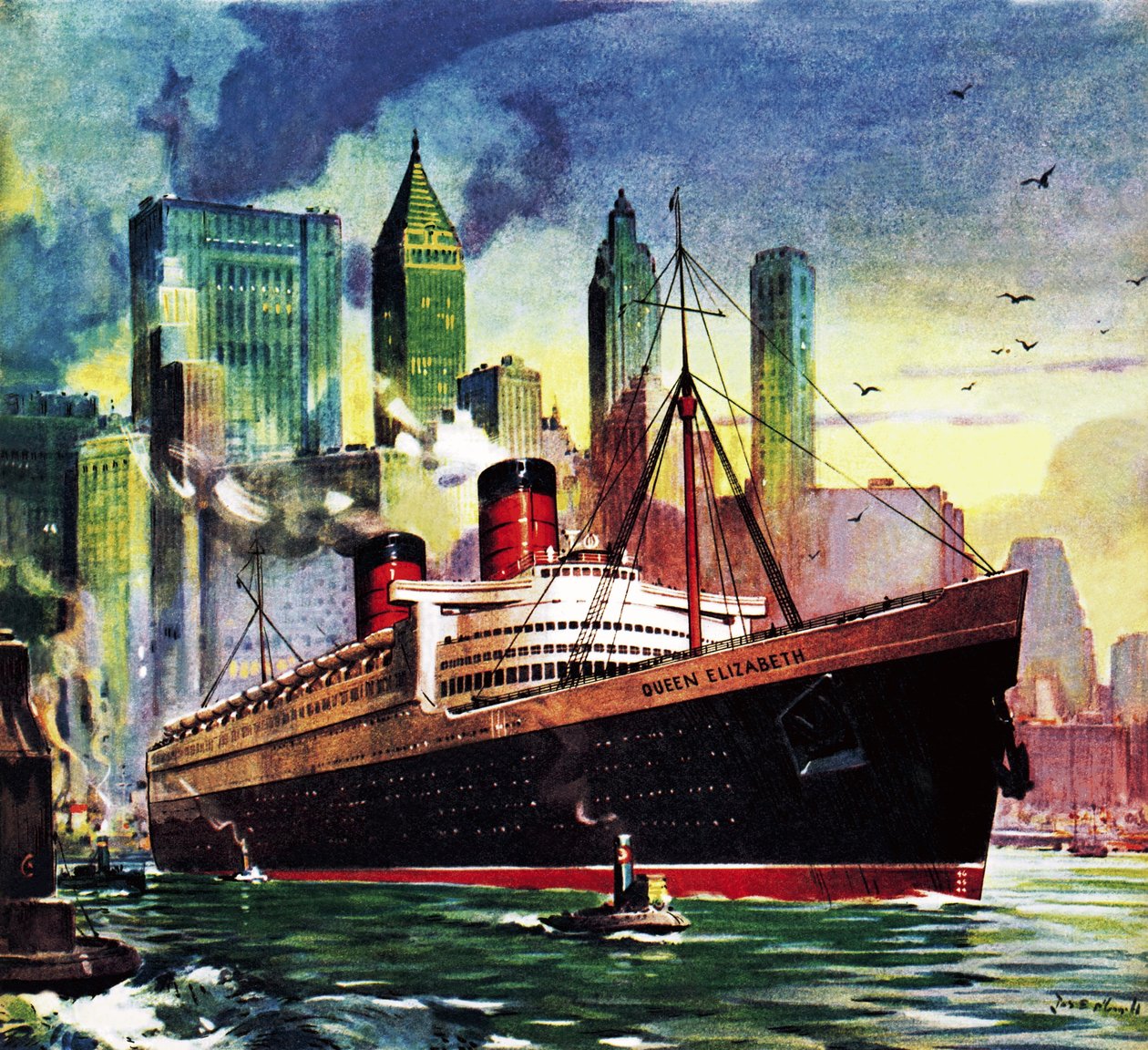 RMS Queen Elizabeth od James Edwin McConnell