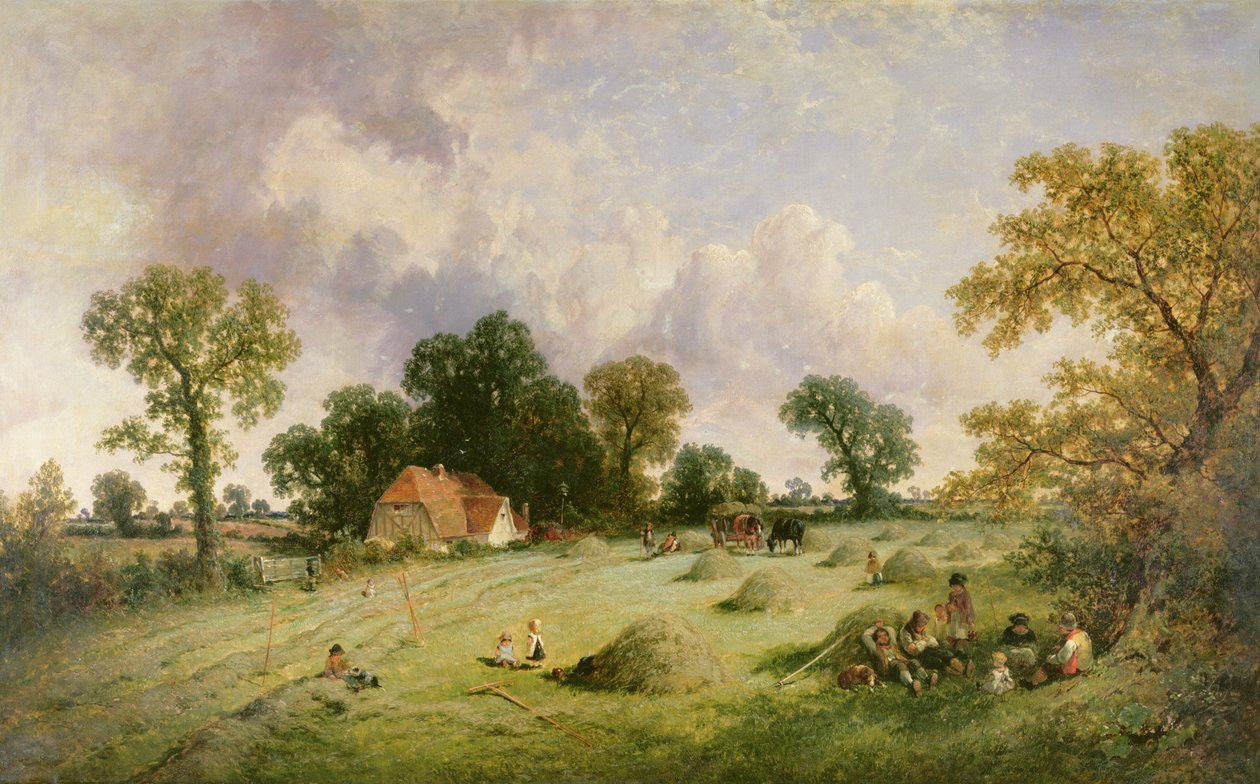 Výroba sena v Hampshire od James Edwin Meadows