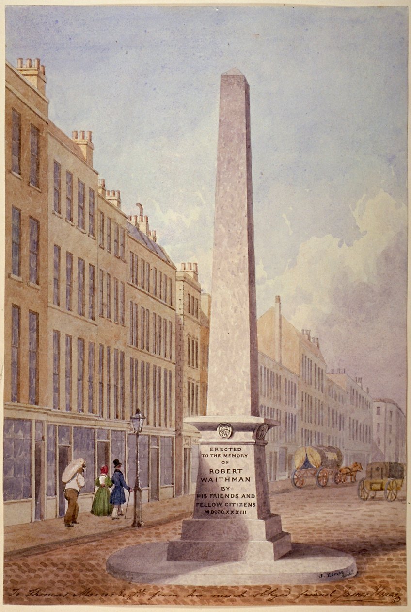Památník na křižovatce Farringdon Street a Fleet Street, City of London, 1833 od James Elmes