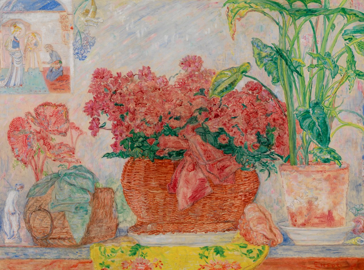 Azalky, kolem 1920-30 (olej na plátně) od James Ensor