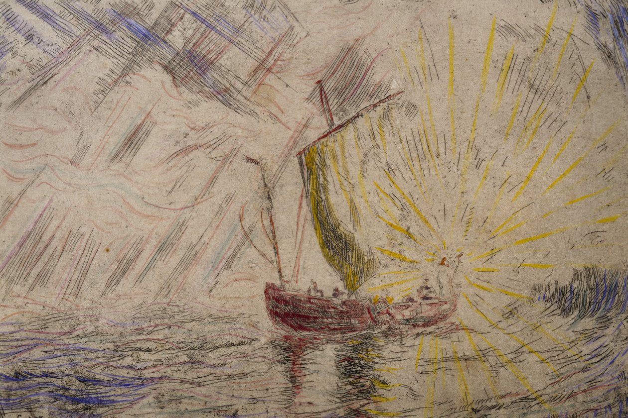 Kristus uklidňuje bouři od James Ensor