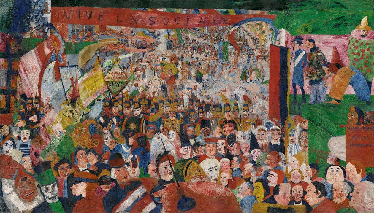 Kristův vstup do Bruselu v roce 1889 od James Ensor