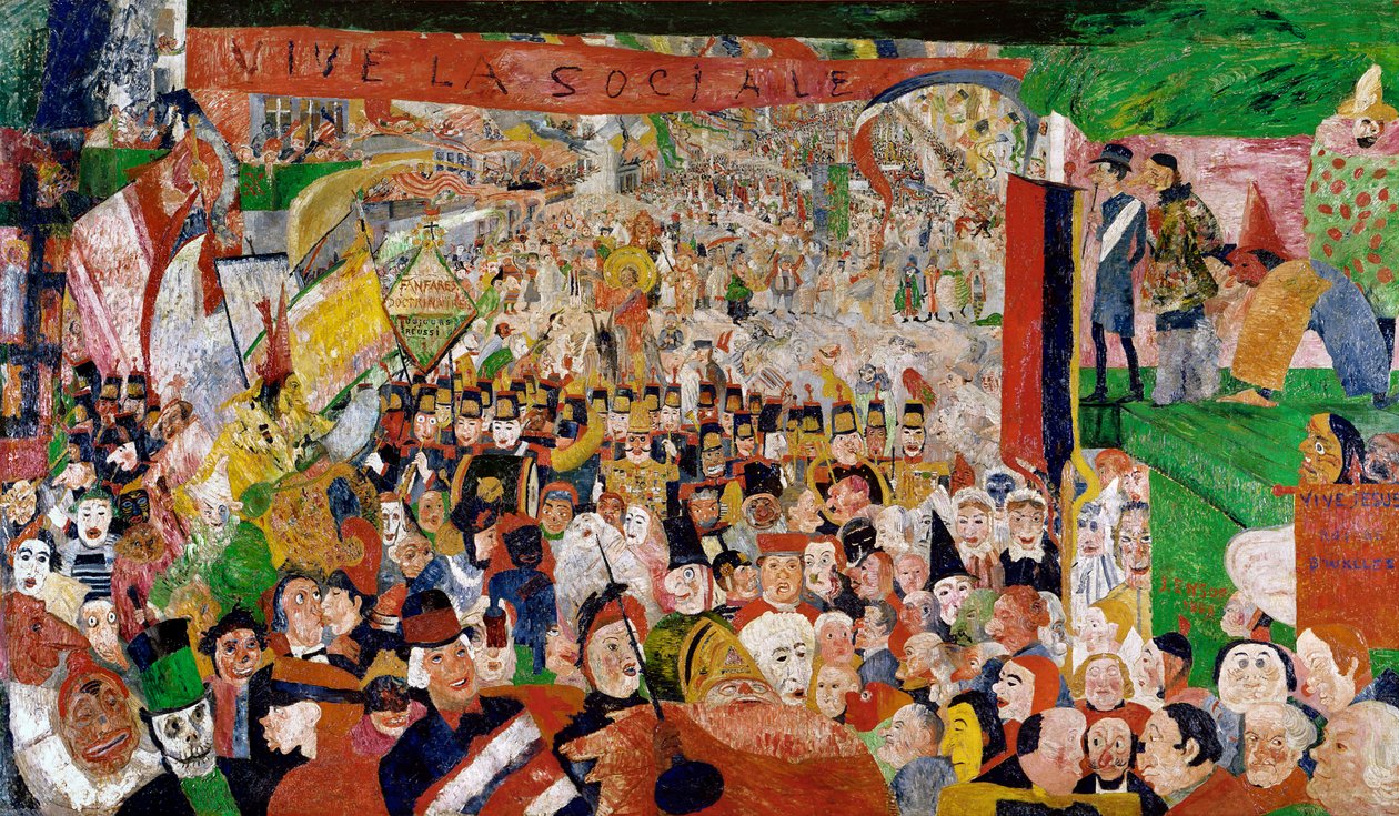 Kristovo triumfální vstup do Bruselu od James Ensor