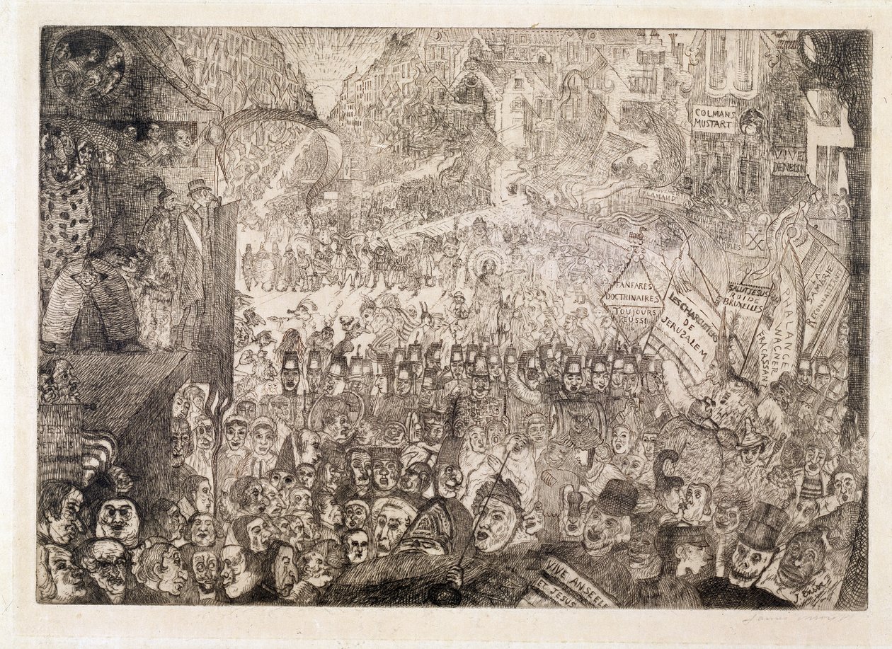 Kristův vjezd do Bruselu od James Ensor