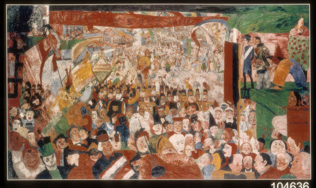 Vstup Krista do Bruselu v roce 1889 od James Ensor