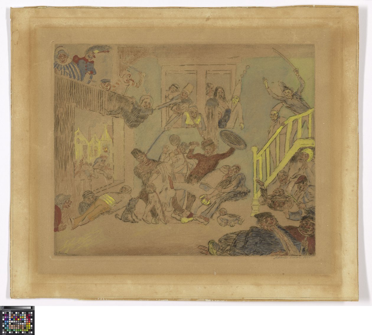 Kampf der Läuseköpfe Verlangen und Gebacken od James Ensor