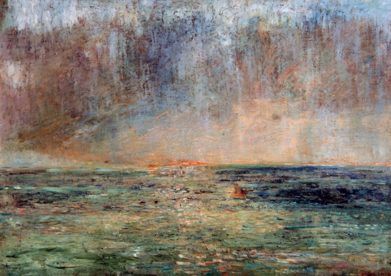 Velká mořská krajina (západ slunce) od James Ensor