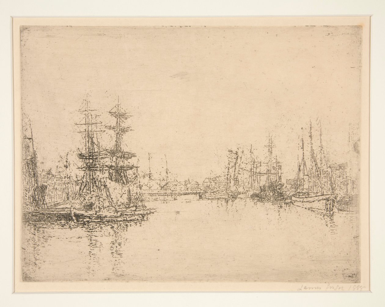 The Main Dock, Ostende (The Main Dock, Ostende) od James Ensor