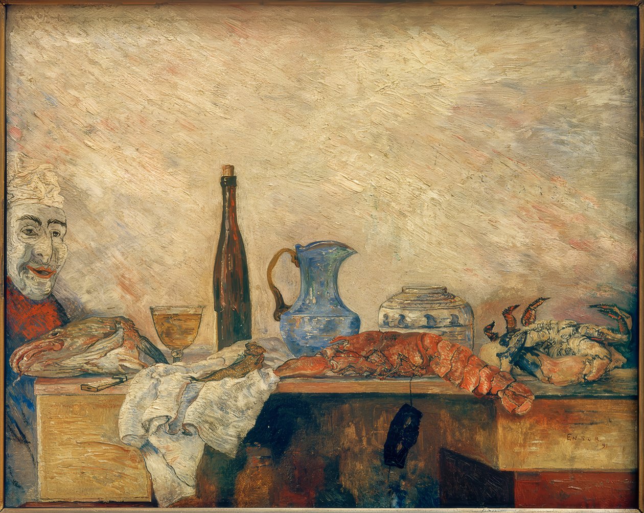 Maska kontroluje korýše od James Sidney Ensor