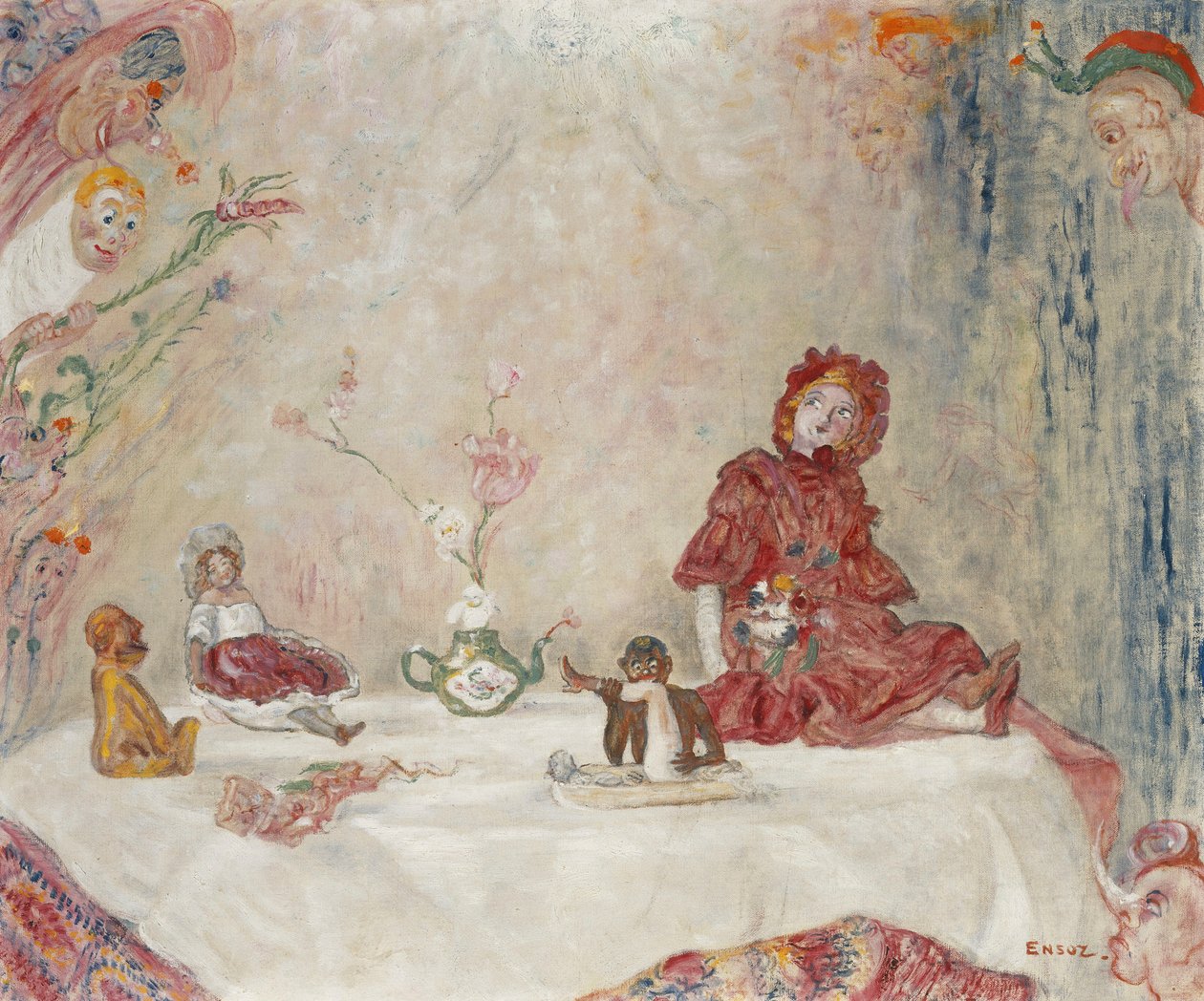 Masky a panenky; Masques et Poupes od James Ensor