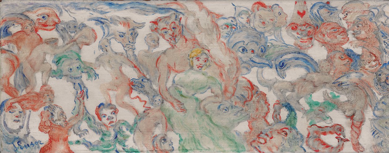 Nestvůry propletené nesešité, propletené (B) od James Ensor