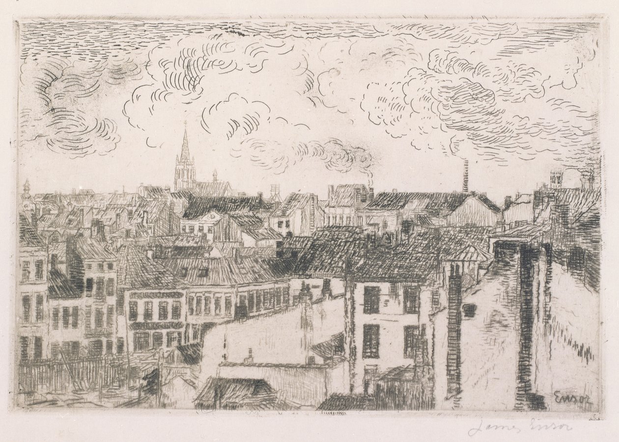 Střechy Ostende od James Ensor