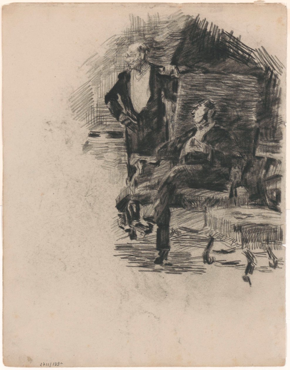 Sedící a stojící pán od James Ensor