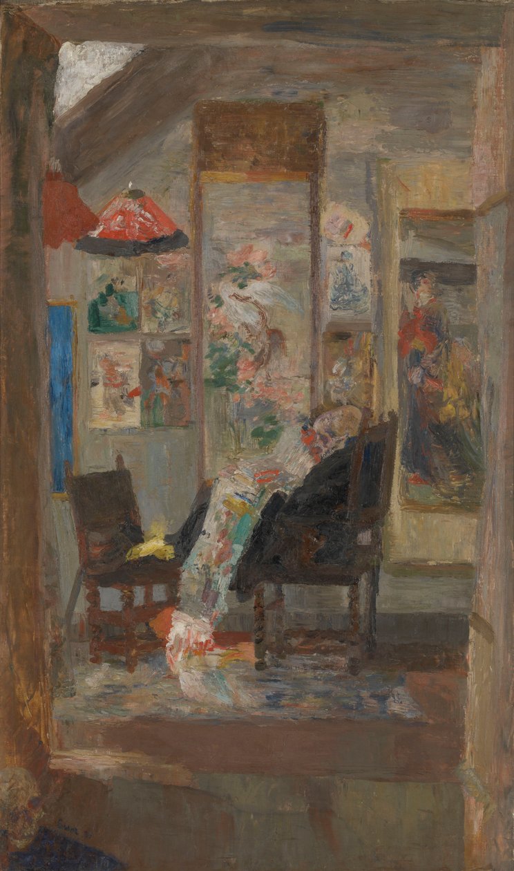 Skelet si prohlíží čínské suvenýry od James Ensor