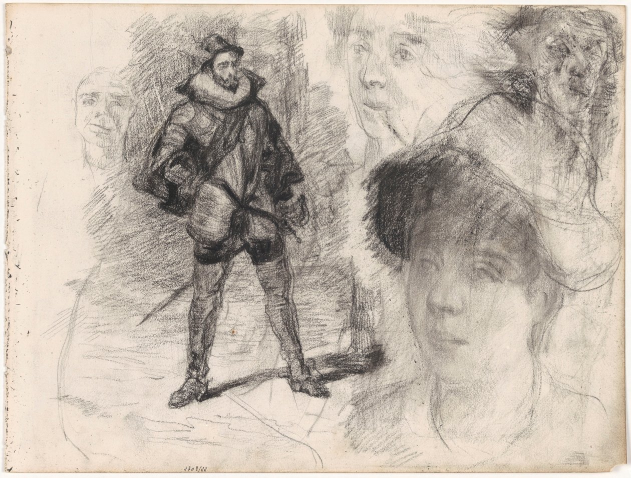 Španělský voják a čtyři tváře od James Ensor