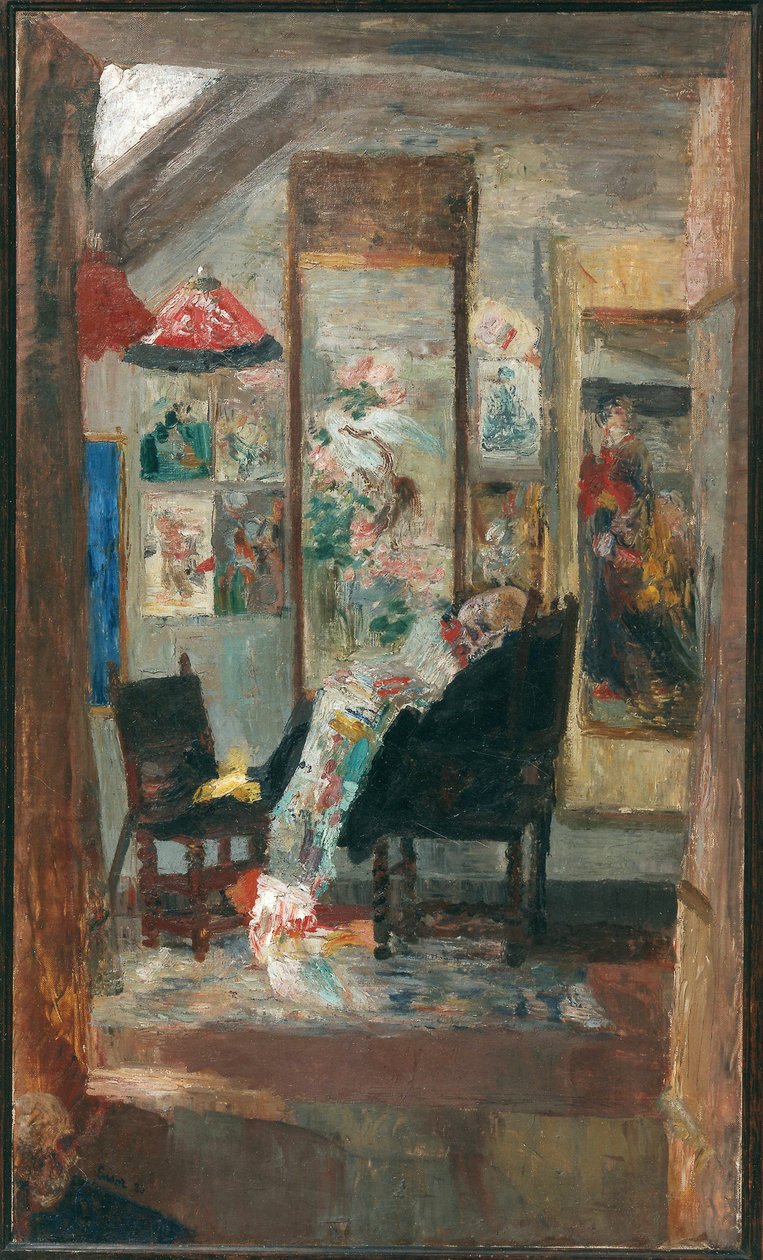 Chinoiseries na sledování kostry, 1885. od James Ensor