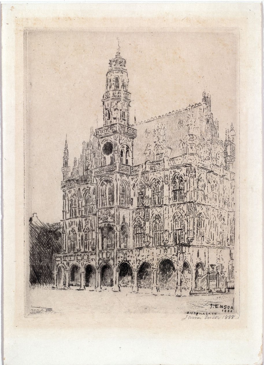 Radnice v Oudenaarde od James Ensor