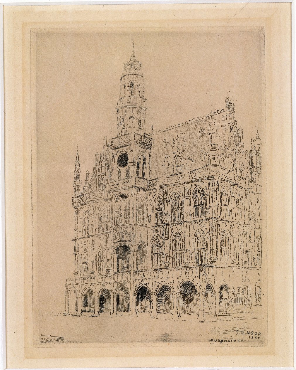 Radnice v Oudenaarde od James Ensor