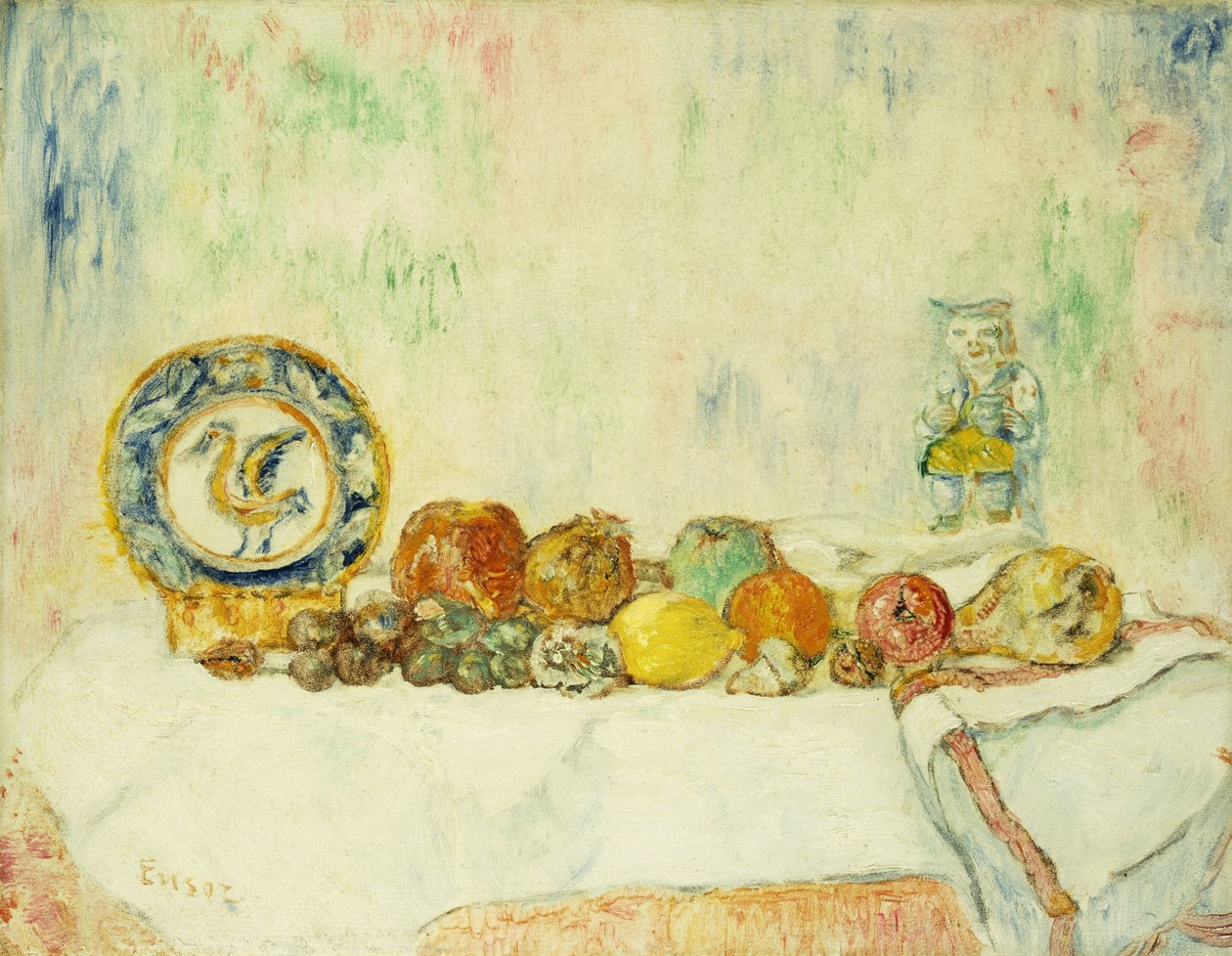 Zátiší s ovocem; Příroda Morte aux Fruits od James Ensor