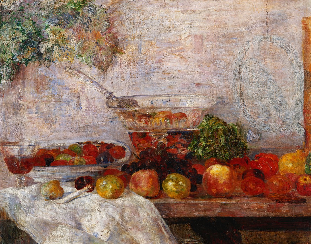 Zátiší s papouškem; Příroda Morte au Perroquet od James Ensor