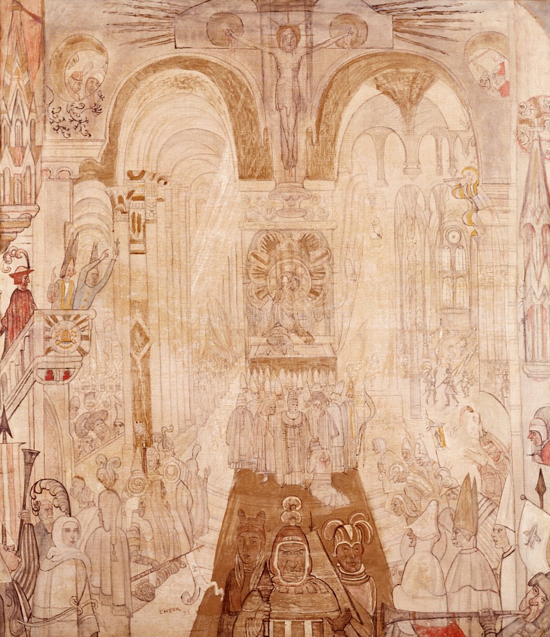 Symbolická kompozice od James Ensor