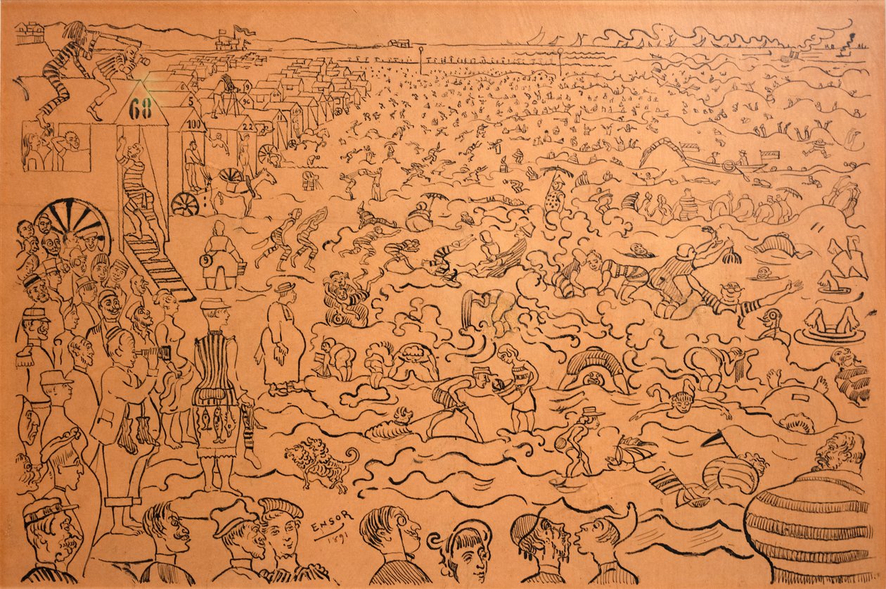Koupání v Ostende od James Ensor