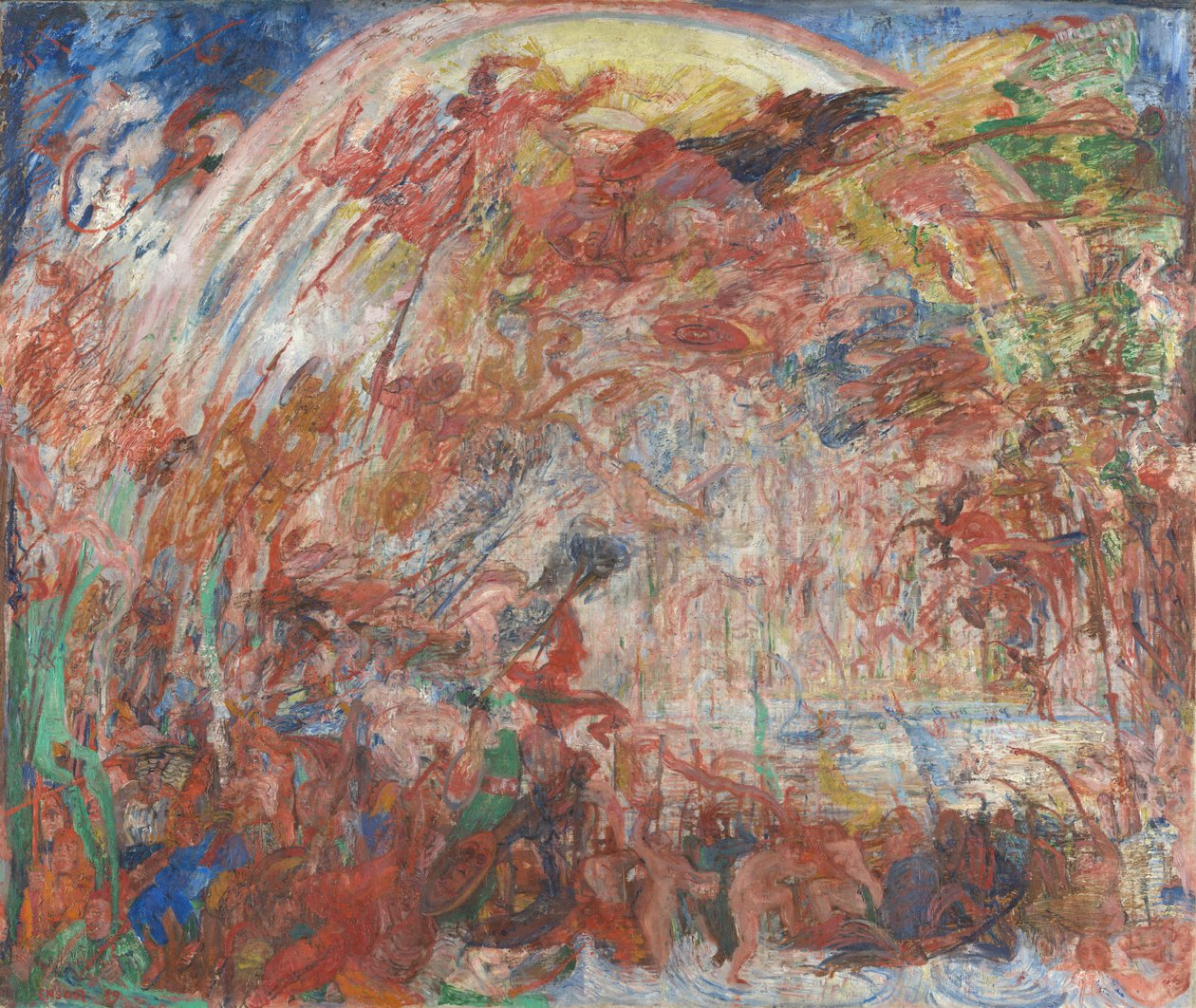 Pád vzbouřených andělů od James Ensor