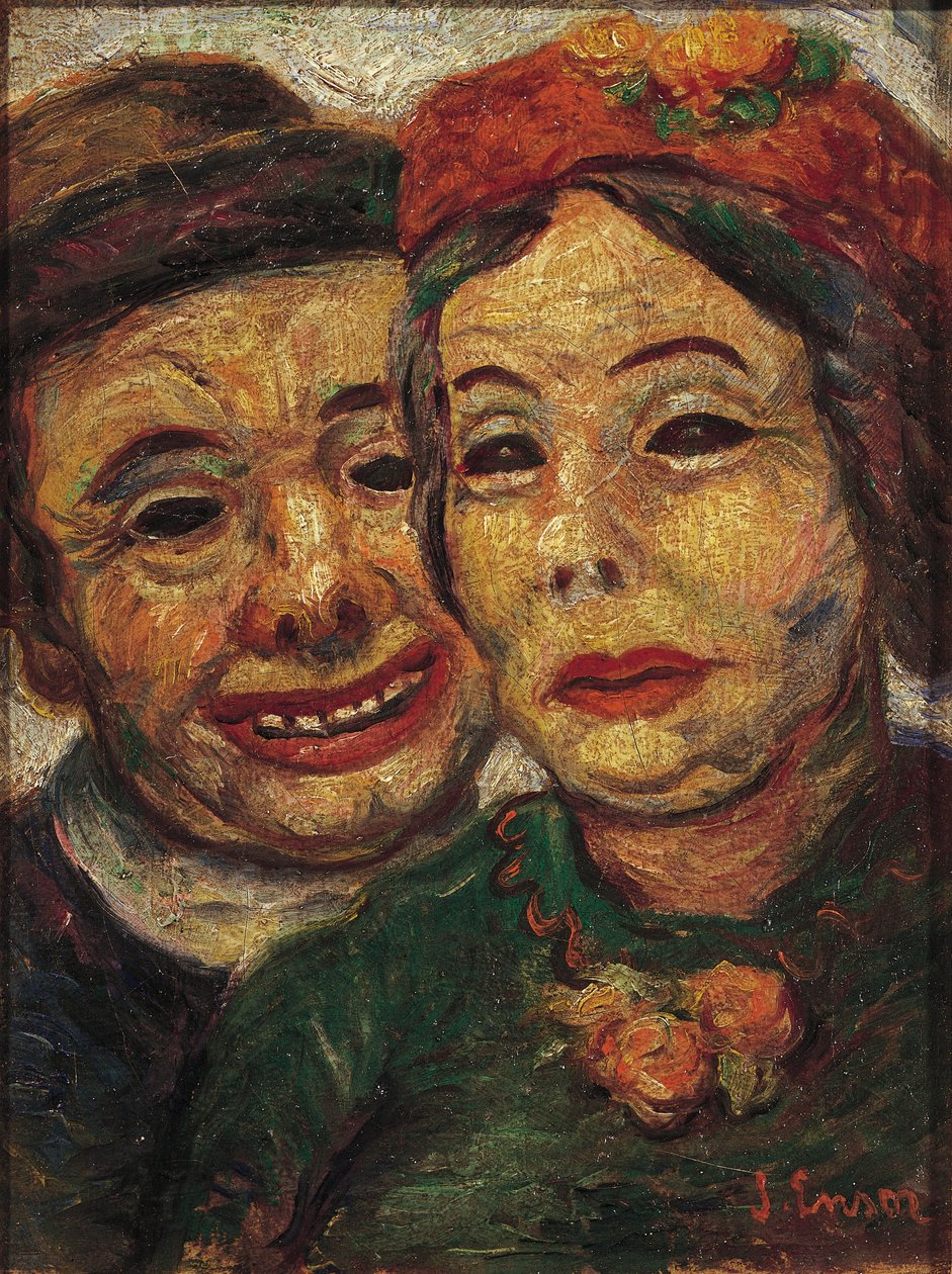 Maskovaný pár od James Ensor