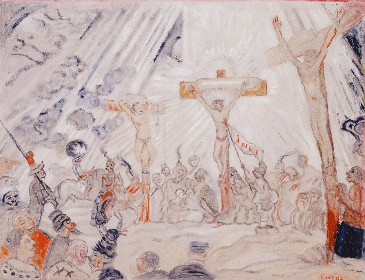 Nepříjemná situace Calvarieberg; Le Calvaire-De Calvarieberg od James Ensor