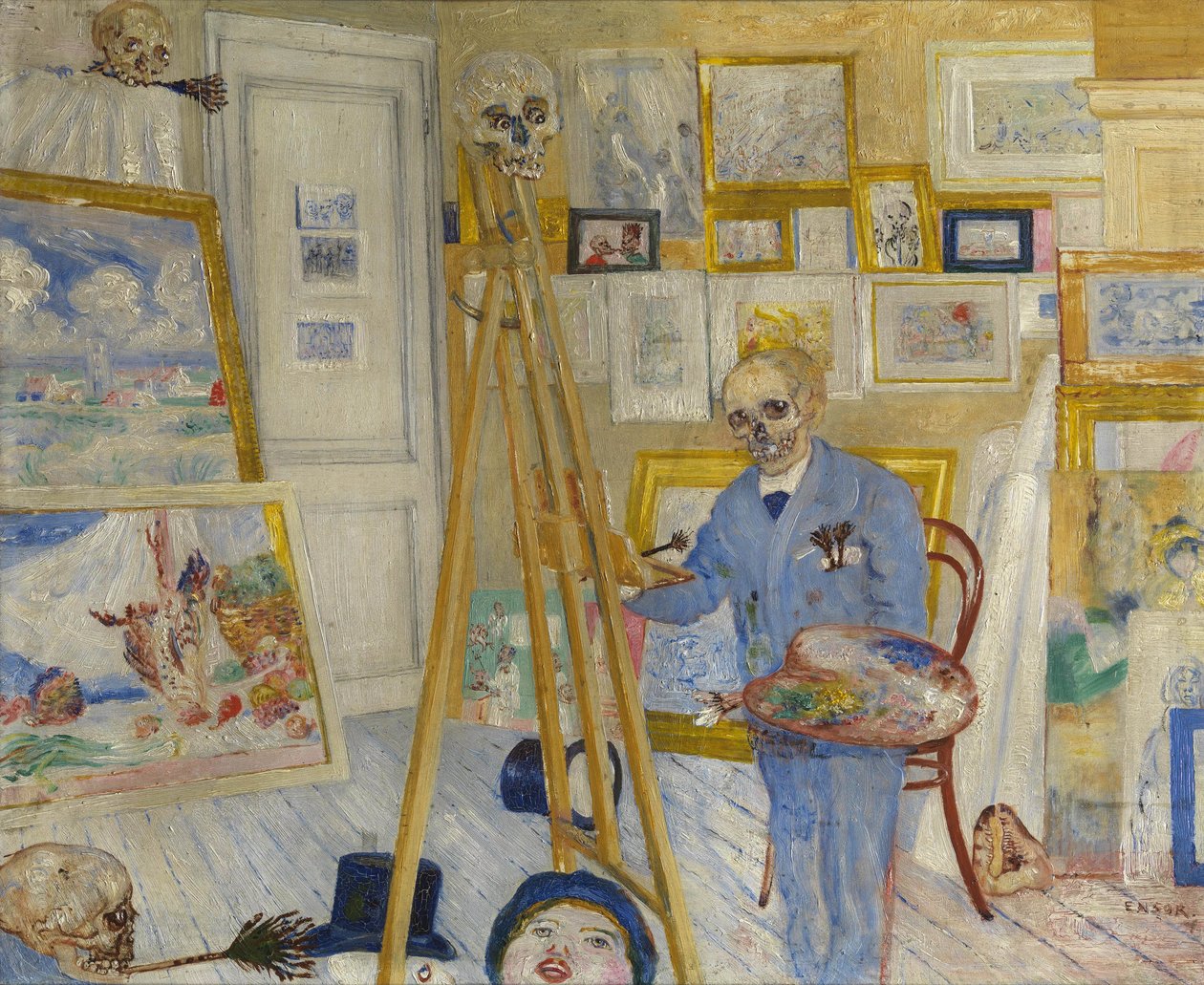 Malíř koster, 1896. od James Ensor