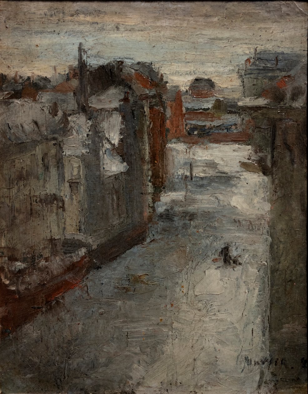 Van Iseghemlaan pod sněhem od James Ensor