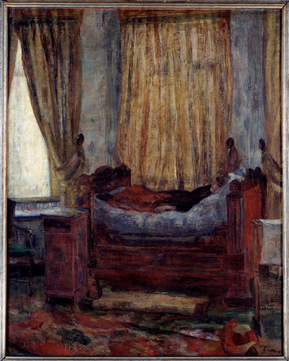 Paní v nouzi. Obraz Jamese Ensora (1860-1949) Ec. Bel od James Ensor