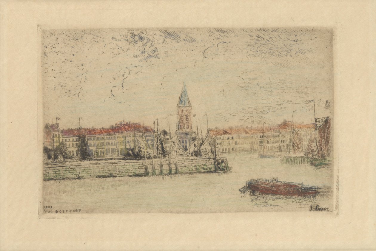 Pohled na Ostende z východu od James Ensor