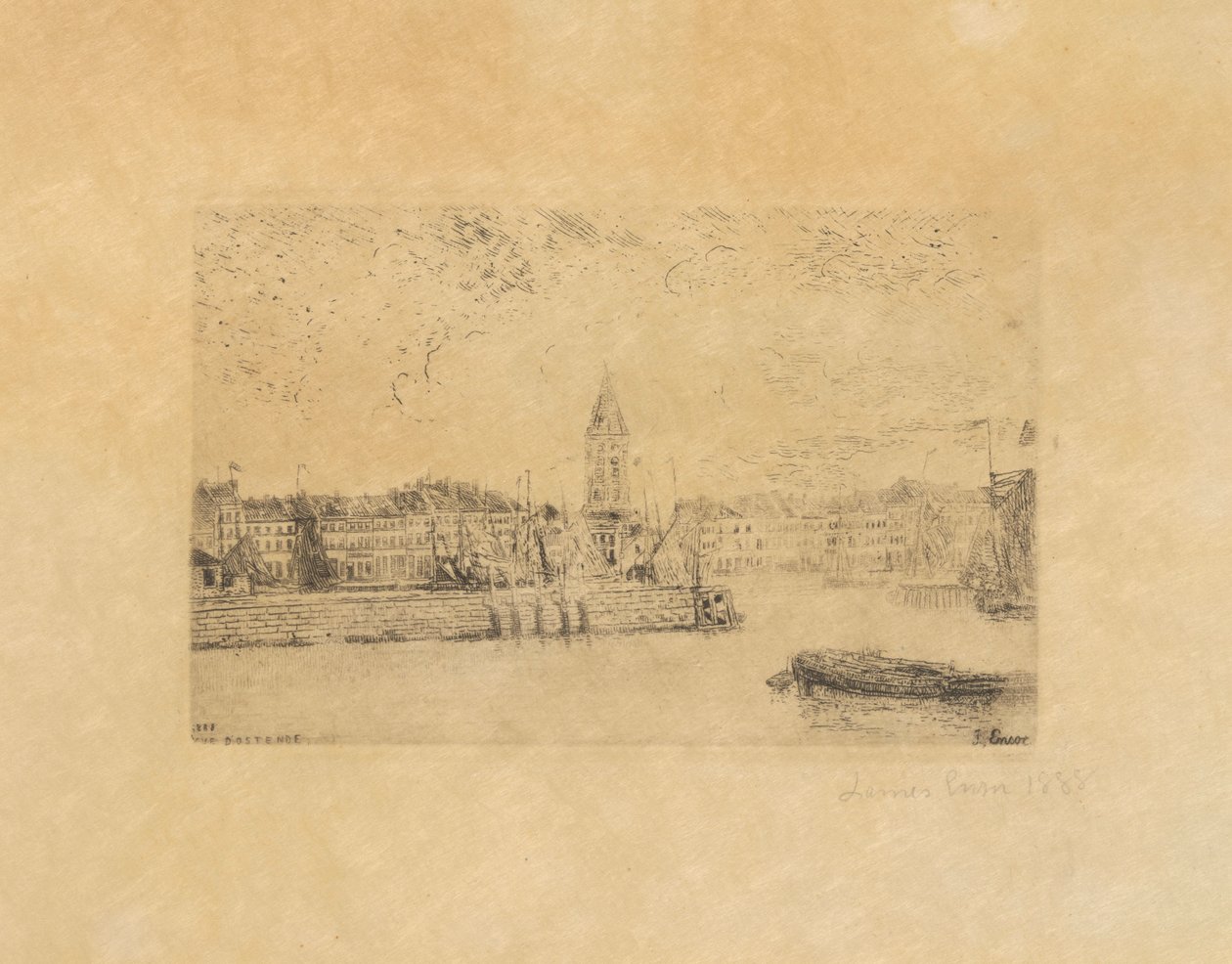 Pohled na Ostende na východě od James Ensor