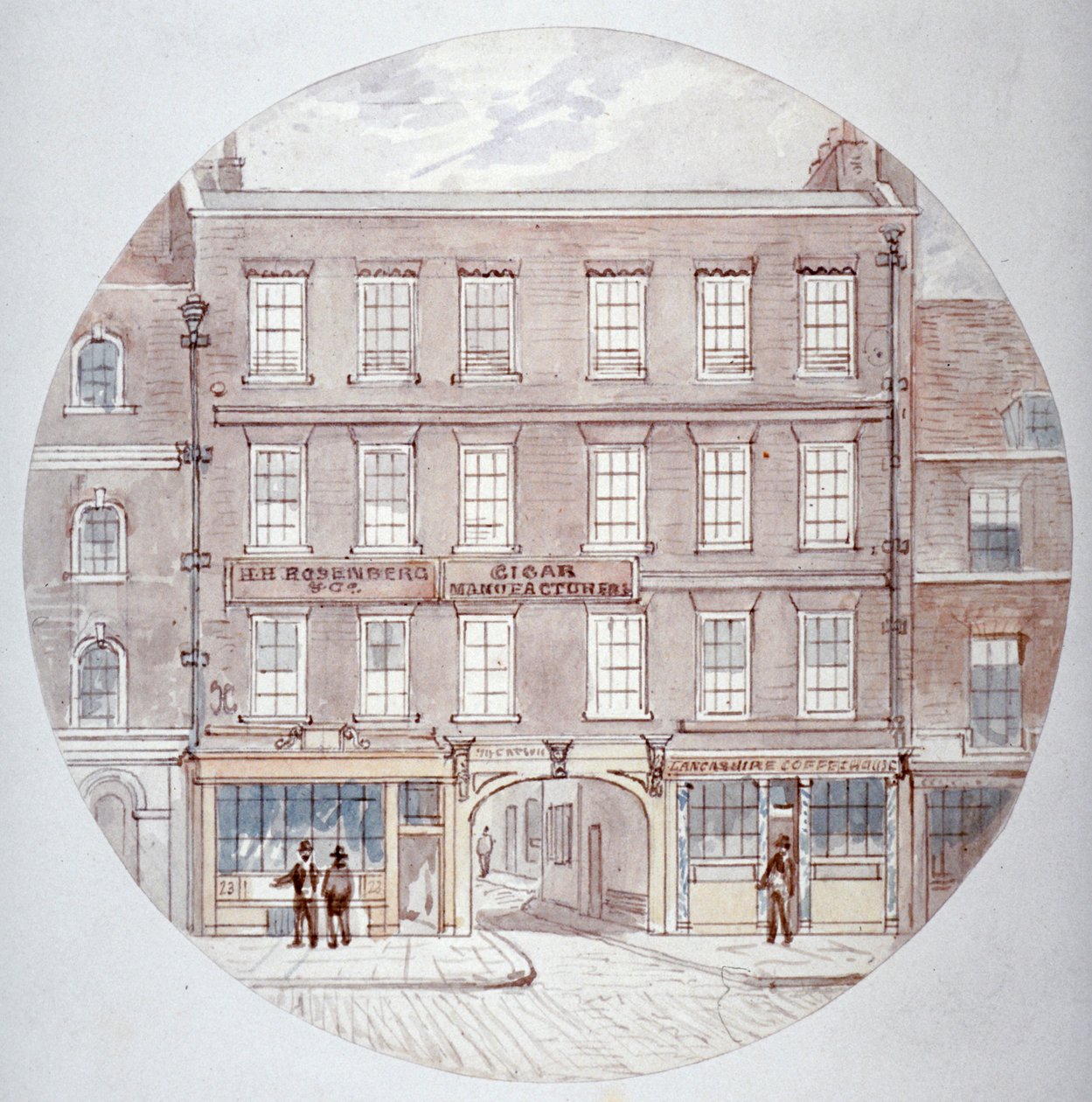 22 a 23 Farringdon Street, City of London, c1855. od James Findlay