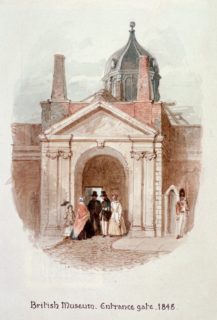 Britské muzeum, vstupní brána, 1848 od James Findlay