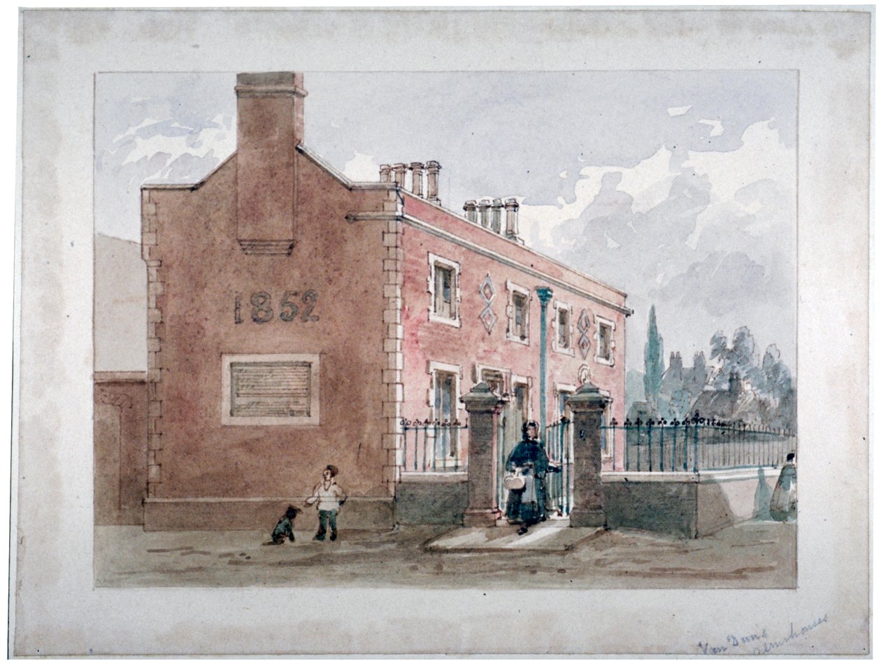 Van Dun Almshouses, Caxton Street, Londýn, 1852 od James Findlay